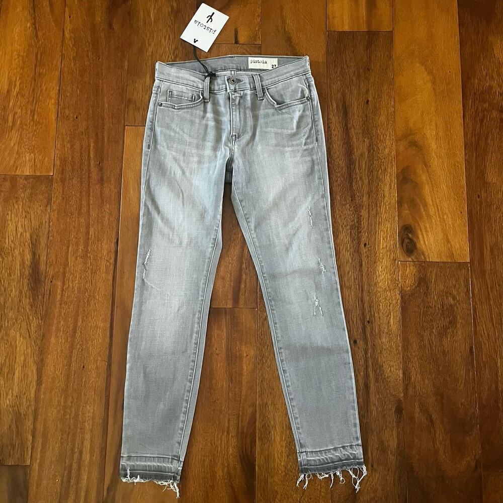 pistola Light Gray Straight Leg Jeans